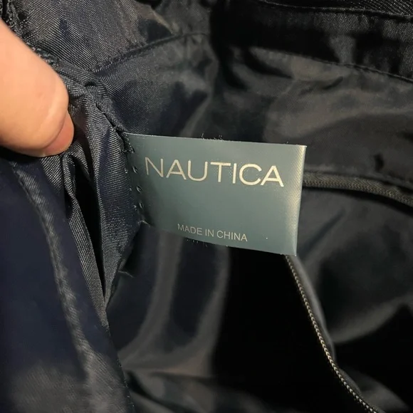 Nautica Luggage Travel/Carry On Gym Blue & Yellow Zip Up Large - Picture 4 of 6